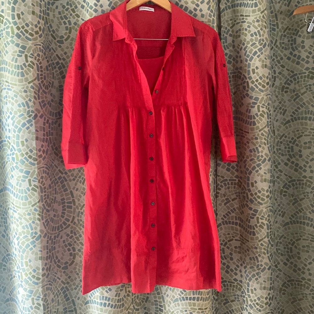 Calvin Klein 2 Piece cotton Shirt Dress